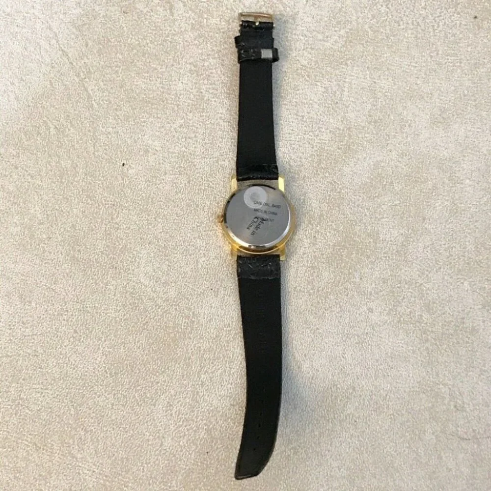 ✨✨5/$10✨✨ Set Of 2 Quartz Movt BLACK DIAL INVISIBLE NUMERAL DARK FACE